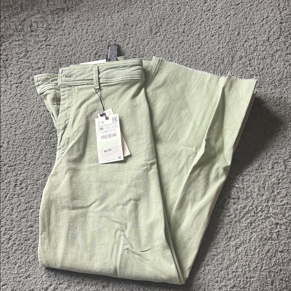 Zara Light Green Marine Pants